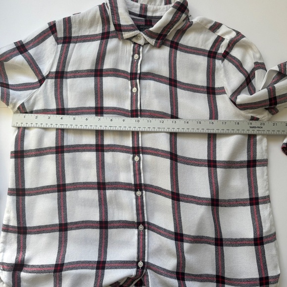 Banana Republic Black and White Plaid Blouses - Picture 6 of 16